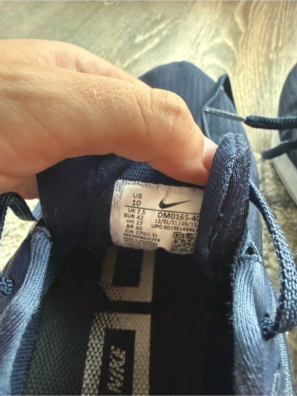Nike Navy and White Athletic Sneakers